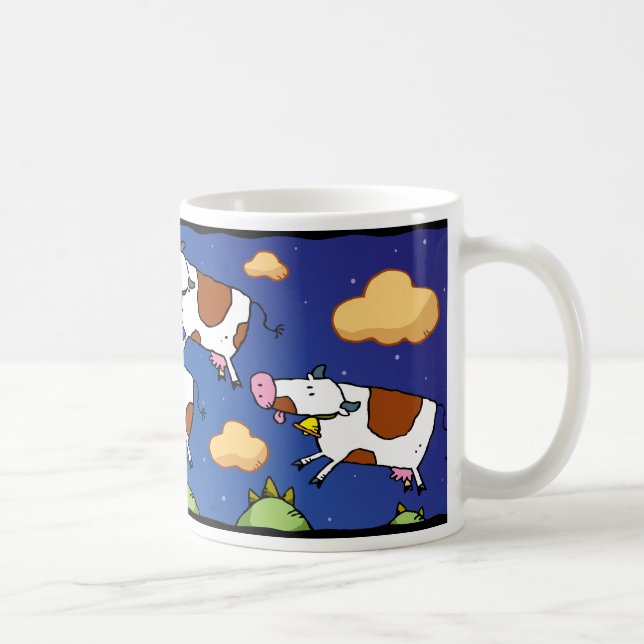 Cartoon Flying Cows Mug (Right)