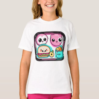 Cartoon Foods Gift for Kids  T-Shirt