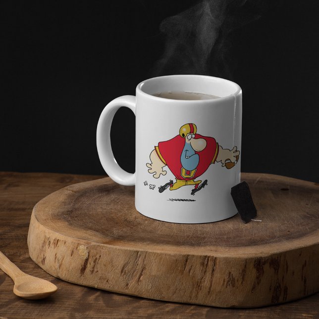 Cartoon Football Player Coffee Mug (Creator Uploaded)