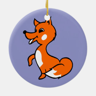 Cartoon Fox Ceramic Tree Decoration