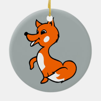 Cartoon Fox Ceramic Tree Decoration