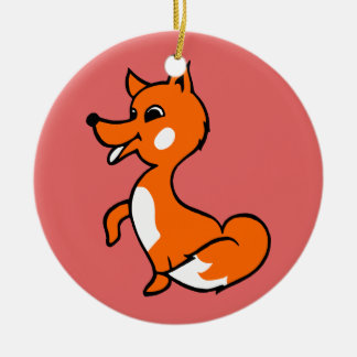 Cartoon Fox Ceramic Tree Decoration