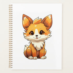 Cartoon fox illustration planner