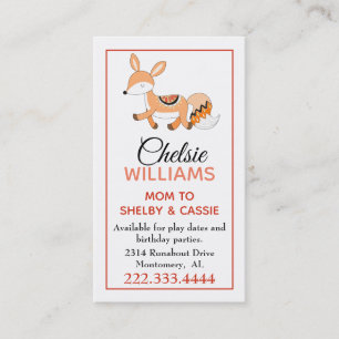 Cartoon Fox Stylish Mummy Card