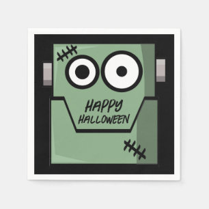 Cartoon Frankenstein's Monster Halloween Napkin