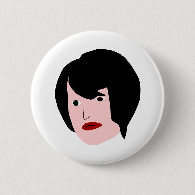 Cartoon Frau 6 Cm Round Badge (Front)