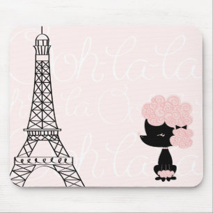 Cartoon French Poodle Mouse Mat
