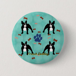 Cartoon Frenchie 6 Cm Round Badge