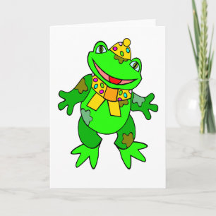 Cartoon Frog Birthday Card