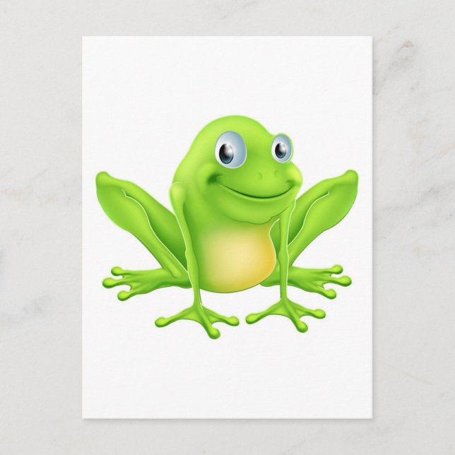 Cartoon frog character postcard (Front)