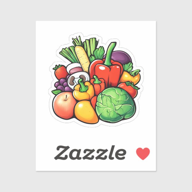 Cartoon fruit and vegetables (Sheet)