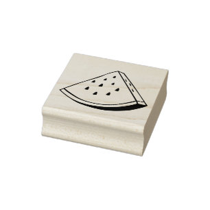 Cartoon Fruit Watermelon Slice Wood Art Stamp