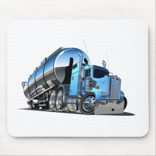 Cartoon fuel truck mouse mat