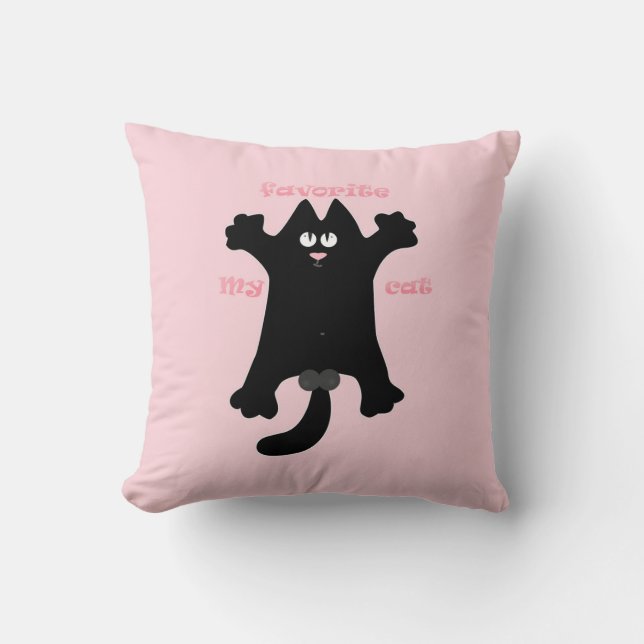 #cartoon #funny # cat cushion (Front)