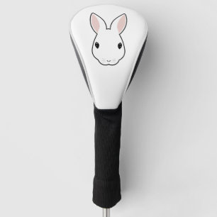 Cartoon funny rabbit face icon head golf head cover