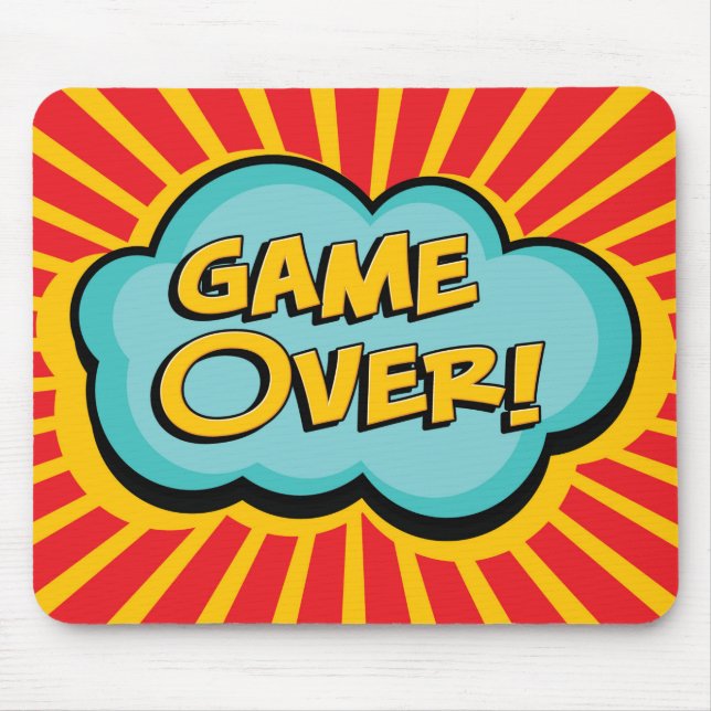Cartoon GAME OVER Mouse Mat (Front)