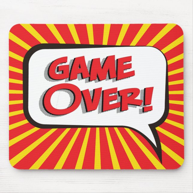 Cartoon GAME OVER Mouse Mat (Front)