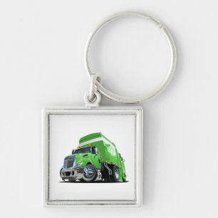 Cartoon garbage truck key ring