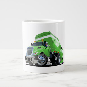 Cartoon garbage truck large coffee mug