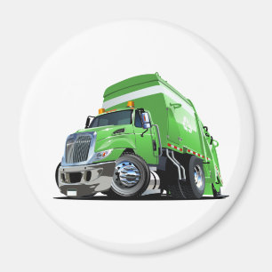 Cartoon garbage truck magnet