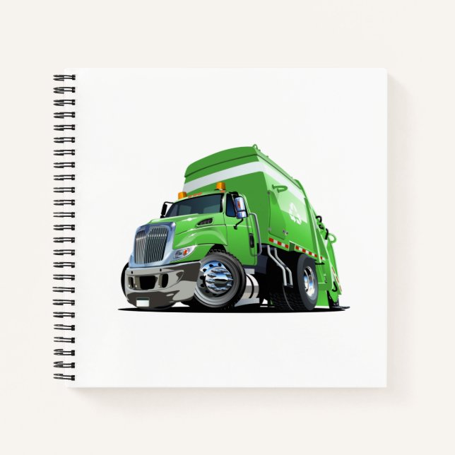 Cartoon garbage truck notebook (Front)
