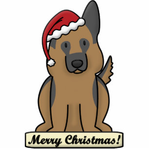 Cartoon German Shepherd Christmas Ornament Photo Sculpture Decoration