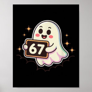 Cartoon Ghost 67 Meme Poster