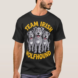 Cartoon Giant Sighthound Pet Dog Breed Team Irish T-Shirt