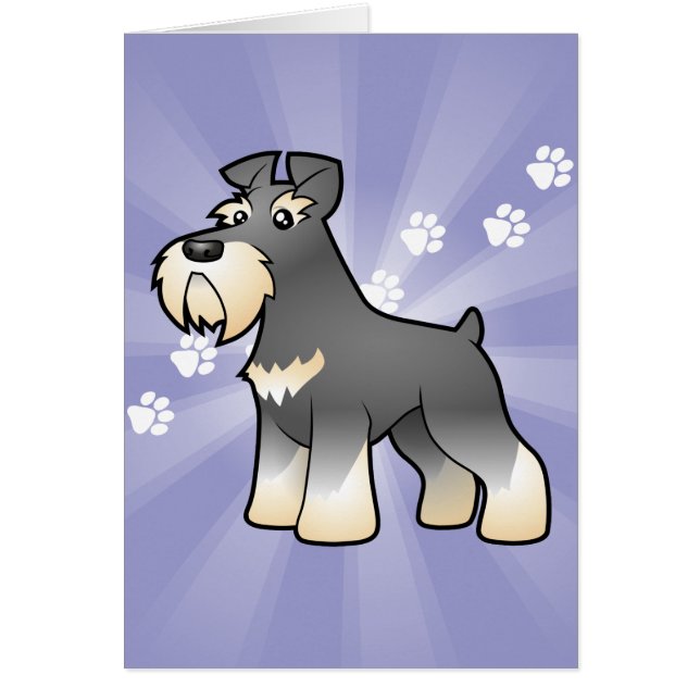 Cartoon Giant/Standard/Miniature Schnauzer (Front)