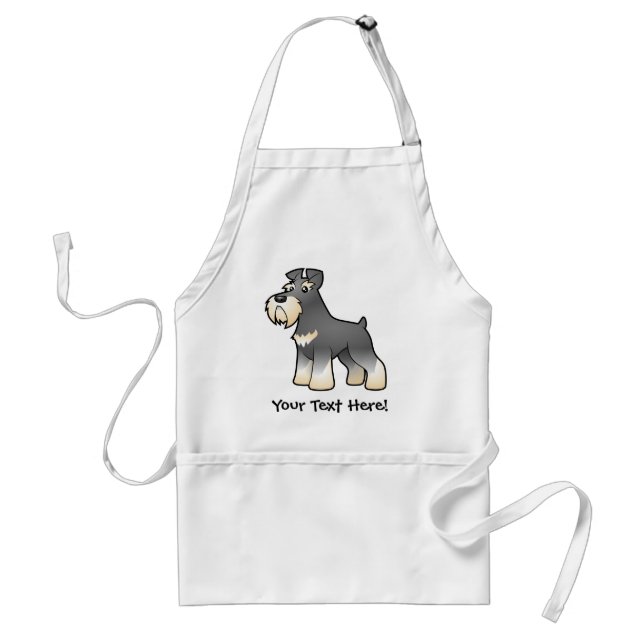 Cartoon Giant/Standard/Miniature Schnauzer Standard Apron (Front)
