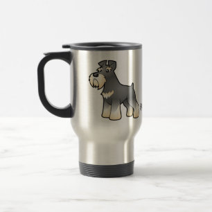 Cartoon Giant/Standard/Miniature Schnauzer Travel Mug