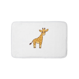 Cartoon Giraffe I Kids I Toddler Giraffe Bath Mat
