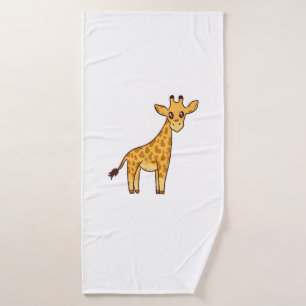 Cartoon Giraffe I Kids I Toddler Giraffe Bath Towel