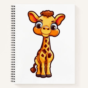 Cartoon giraffe illustration notebook