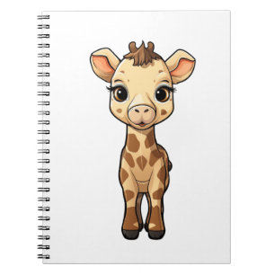 Cartoon giraffe illustration notebook