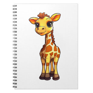 Cartoon giraffe illustration notebook