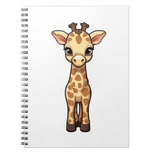 Cartoon giraffe illustration notebook