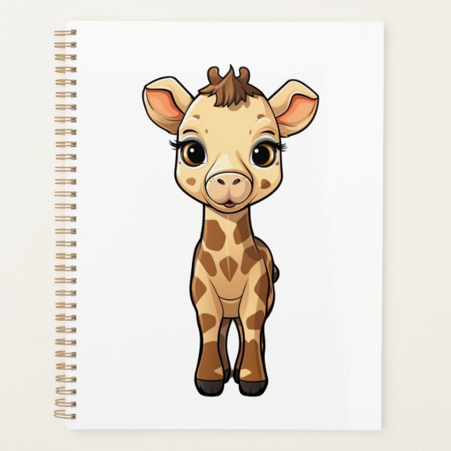 Cartoon giraffe illustration planner (Front)