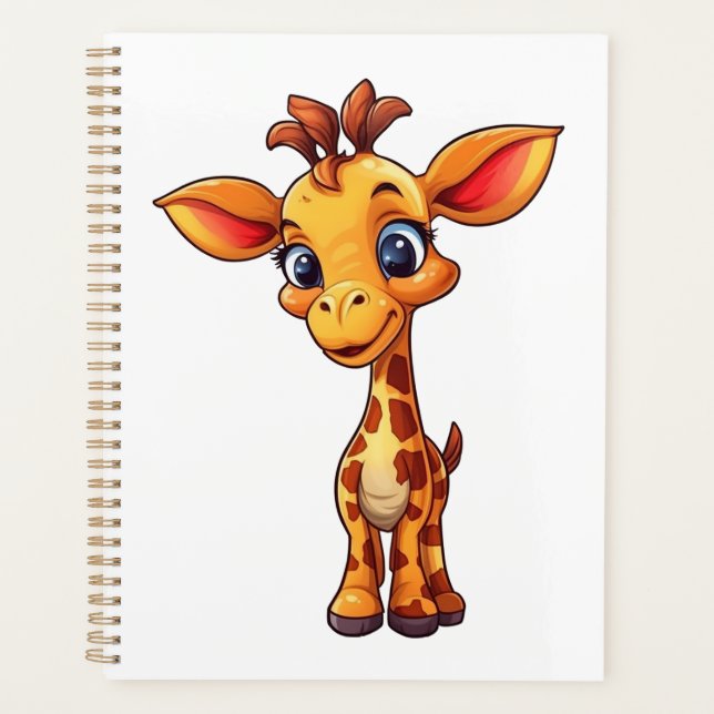 Cartoon giraffe illustration planner (Front)