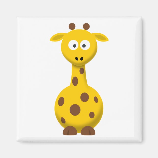 Cartoon Giraffe Magnet (Front)