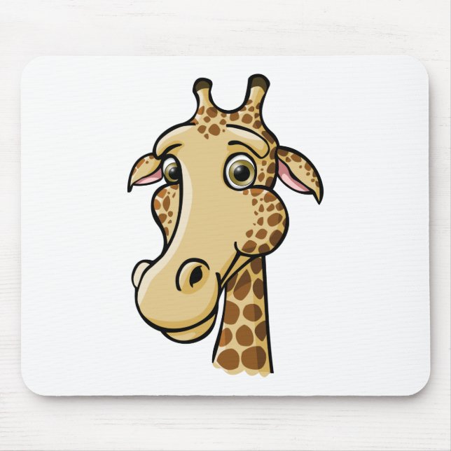 Cartoon Giraffe Mouse Mat (Front)