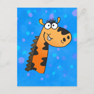 Cartoon Giraffe Postcard