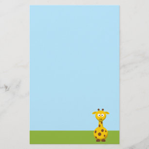 Cartoon Giraffe Stationery