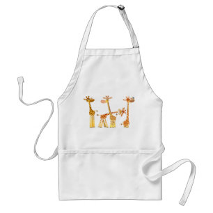 Cartoon Giraffes: The Herd Apron