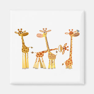 Cartoon Giraffes: The Herd Magnet