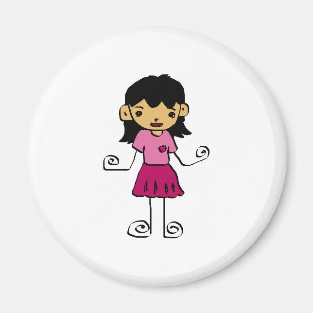 cartoon  girl  collection magnet (Front)