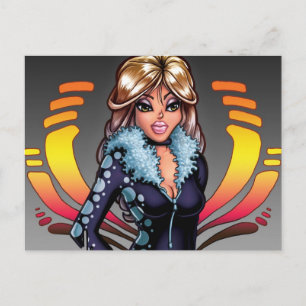 Cartoon Girl Postcard