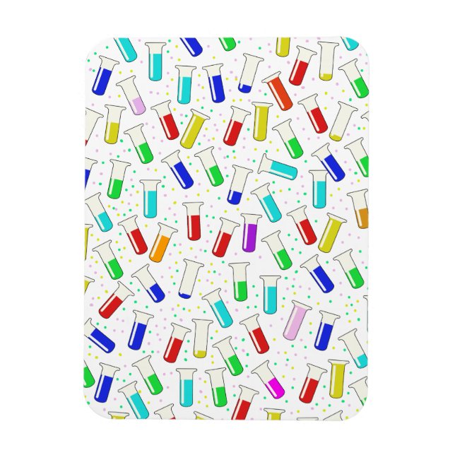 Cartoon glass test tubes magnet (Vertical)