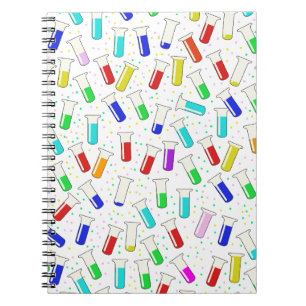 Cartoon glass test tubes notebook