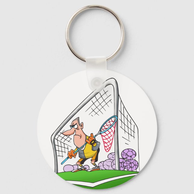 Cartoon Goalkeeper Keychain (Front)